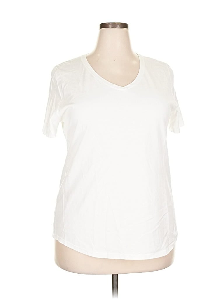 Pre-owned Just My Size Short Sleeve T-shirt In White