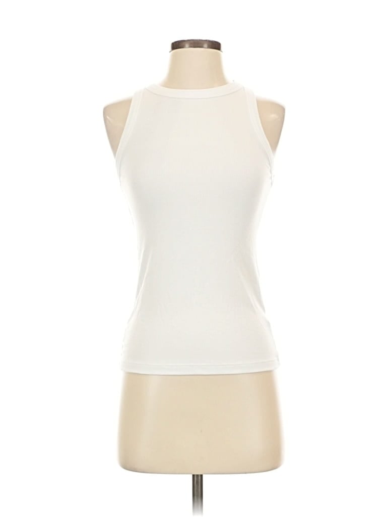 Pre-owned Rachel Zoe Tank Top Ivory Halter Neckline Tops In White