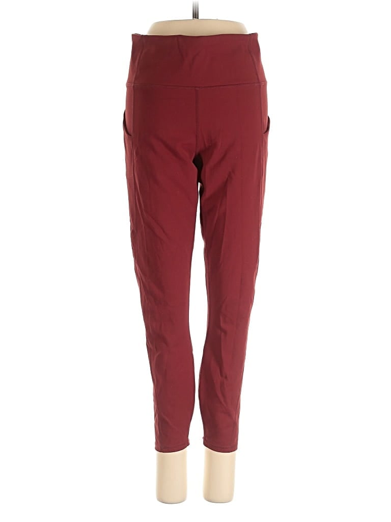 Pre-owned Fabletics Jeggings In Burgundy