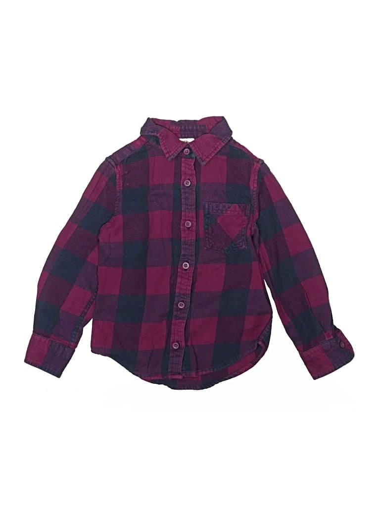 Click to view more detailed imagery on our partner's website Pre-owned Outdoor Kids' Long Sleeve Button Down Shirt In Burgundy