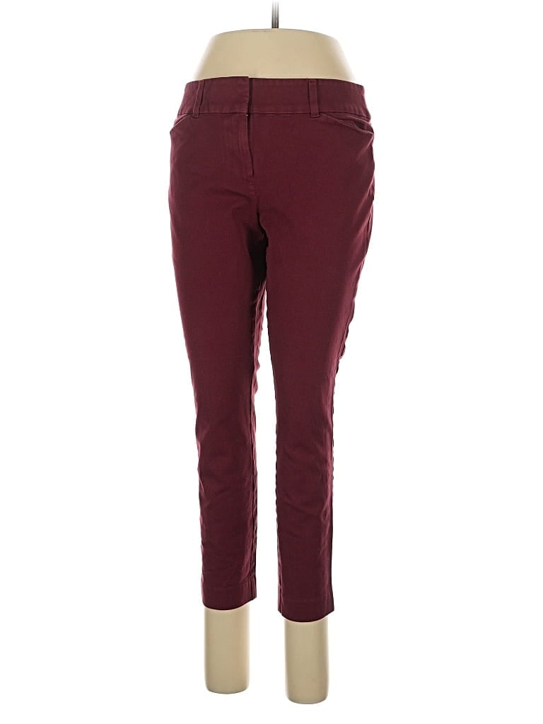 Pre-owned Ann Taylor Loft Outlet Dress Pants In Burgundy
