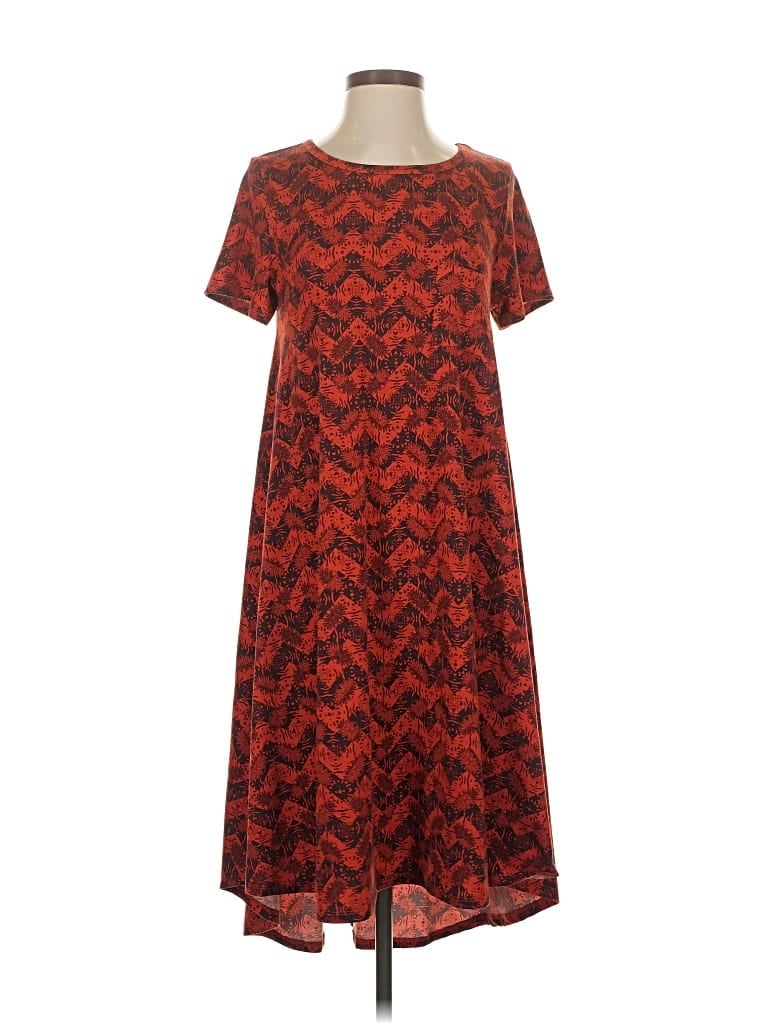 Pre-owned Lularoe Casual Dress In Red