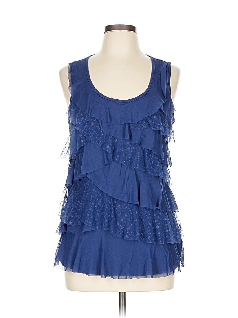 Pre-owned Chico's Sleeveless Blouse In Blue