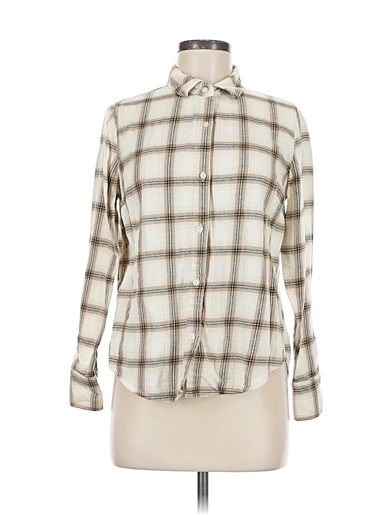 Pre-owned Old Navy Long Sleeve Blouse In White