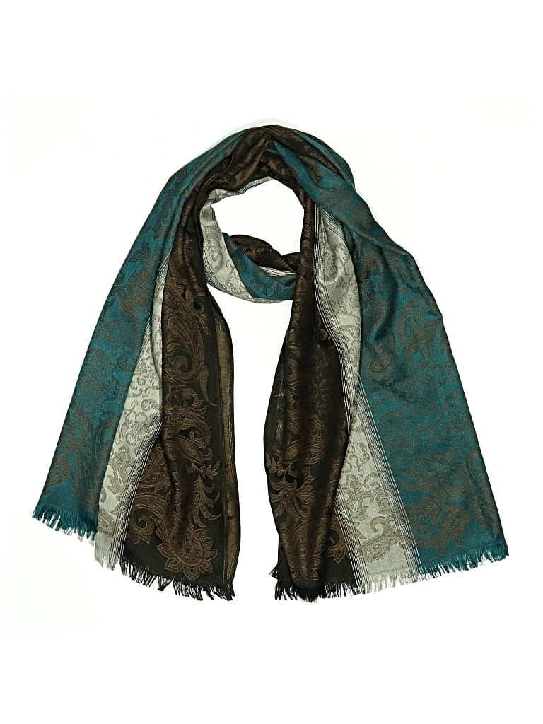 Pre-owned Assorted Brands Scarf In Blue