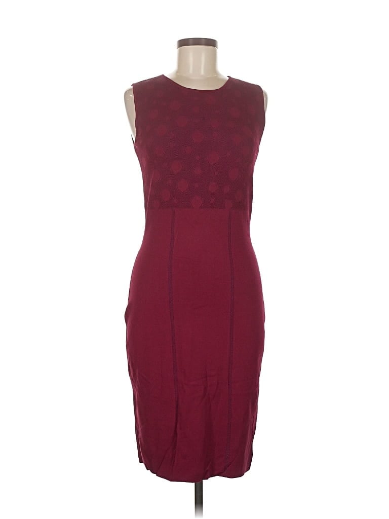 Pre-owned Marc New York Andrew Marc Cocktail Dress In Burgundy