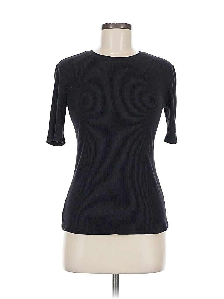 NINE WEST Pre-owned Short Sleeve Turtleneck In Black