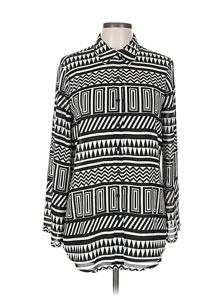 ALFANI Pre-owned Long Sleeve Blouse In Black