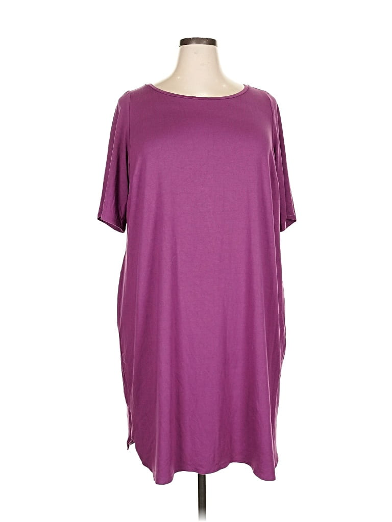 Pre-owned Eileen Fisher Casual Dress In Purple