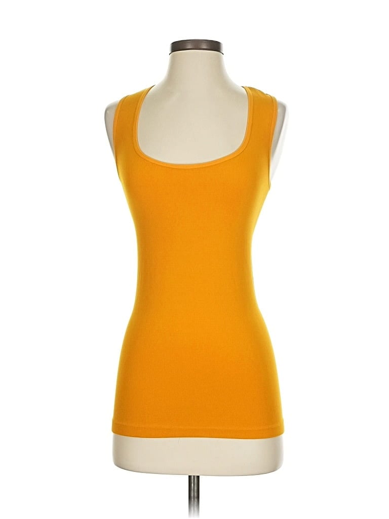 Pre-owned Assorted Brands Tank Top Orange Square Neckline Tops