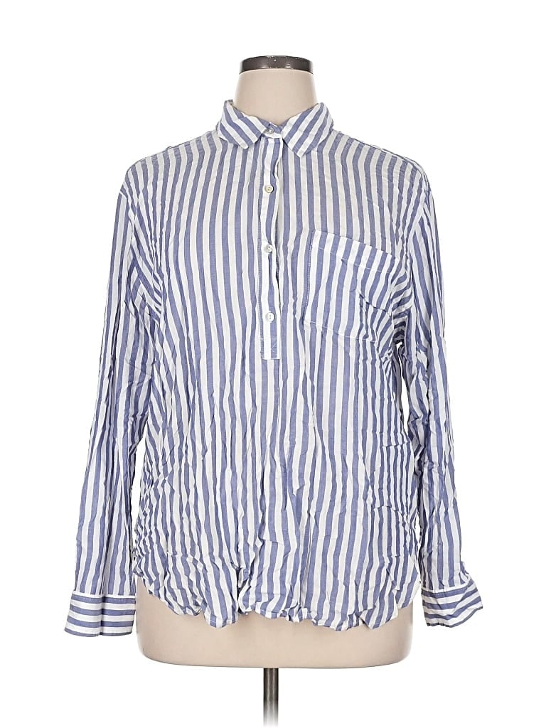 Pre-owned Rails Long Sleeve Button Down Shirt In Blue