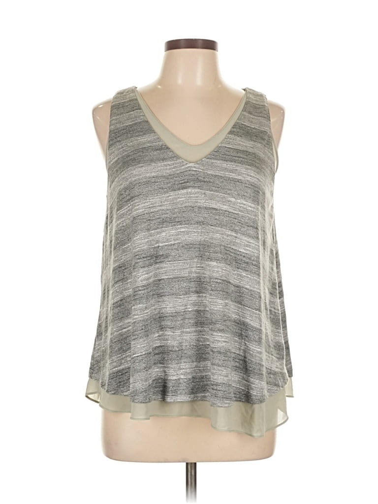 SUNDAY IN BROOKLYN Pre-owned Sleeveless Top Gray V Neck Tops