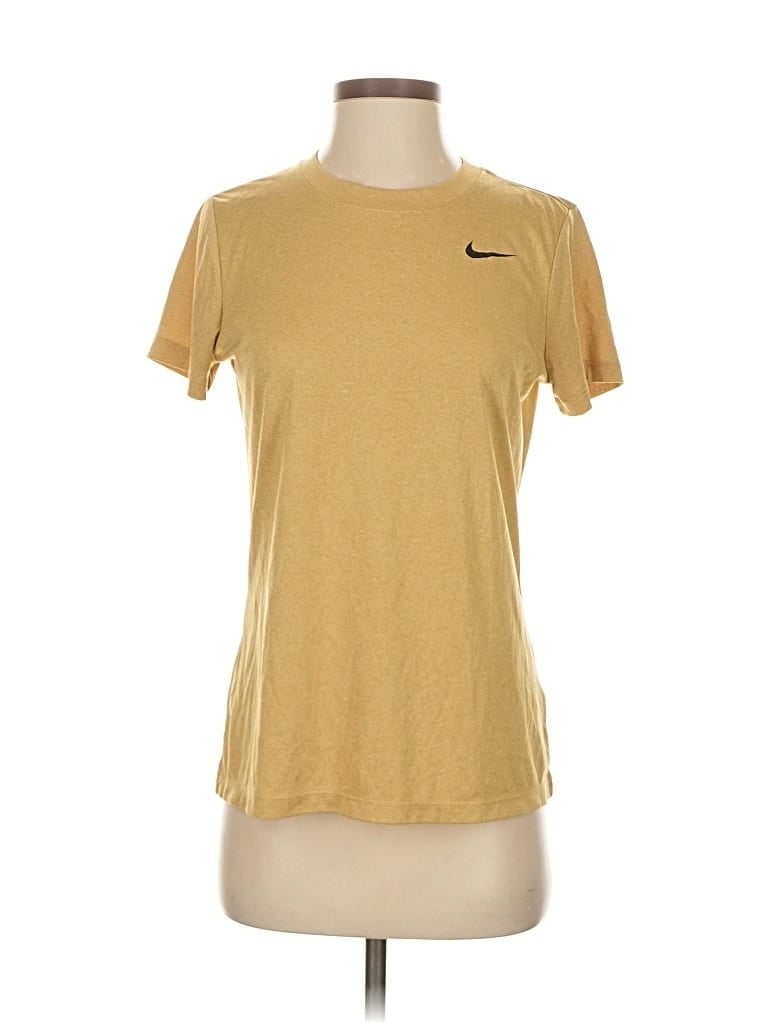 Pre-owned Nike Active T-shirt In Gold