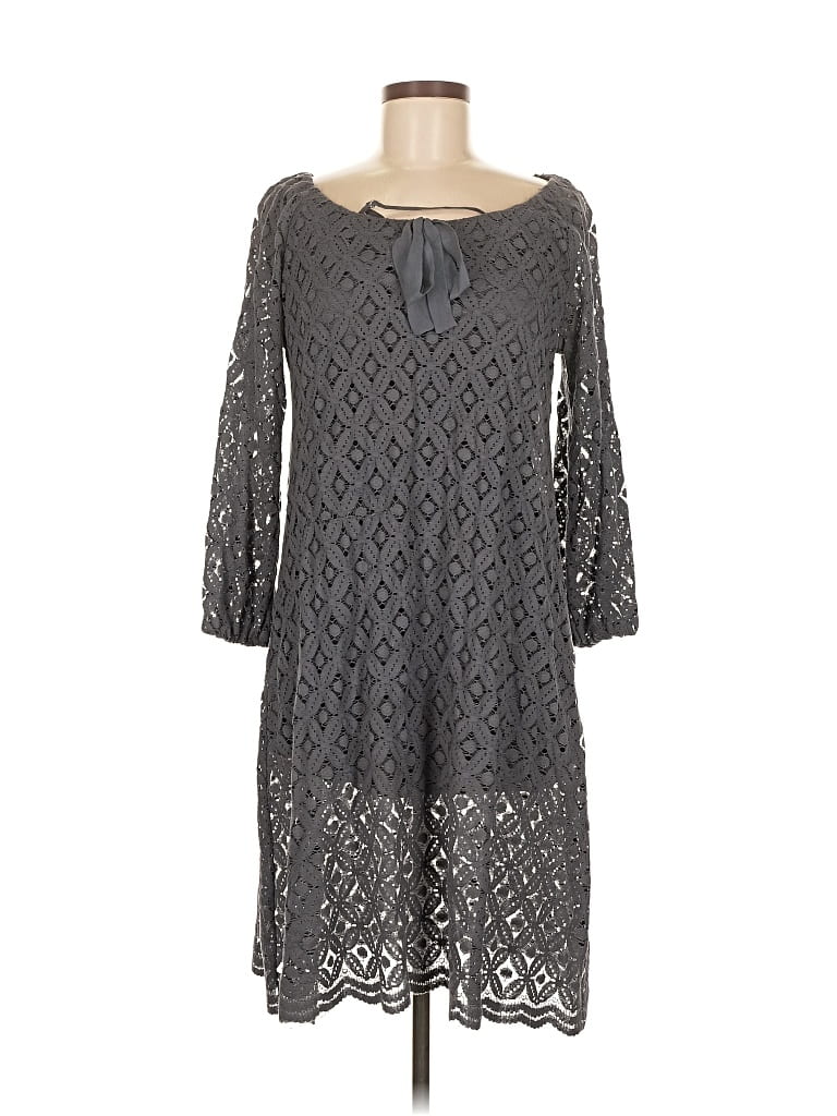 Pre-owned Garnet Hill Casual Dress In Gray