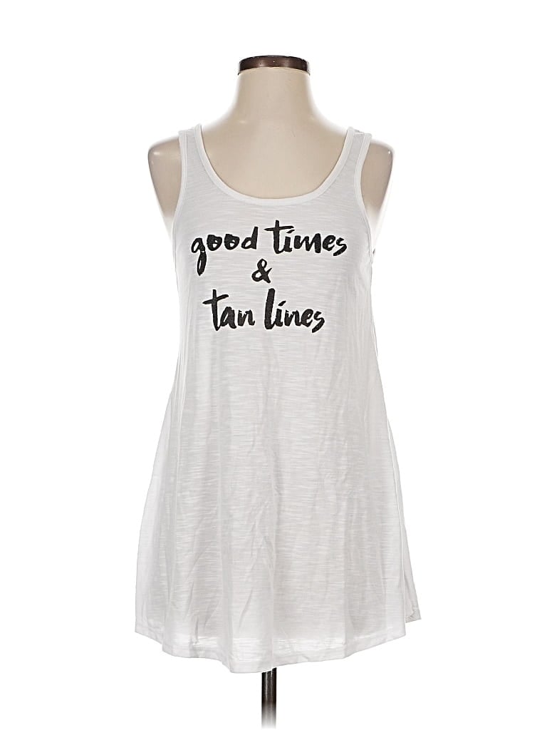 Pre-owned Xhilaration Tank Top Silver Square Neckline Tops