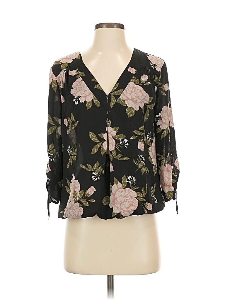 SOHO Pre-owned 3/4 Sleeve Blouse In Black