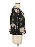 Soho 100% Polyester Floral Black 3/4 Sleeve Blouse Size S - photo 4