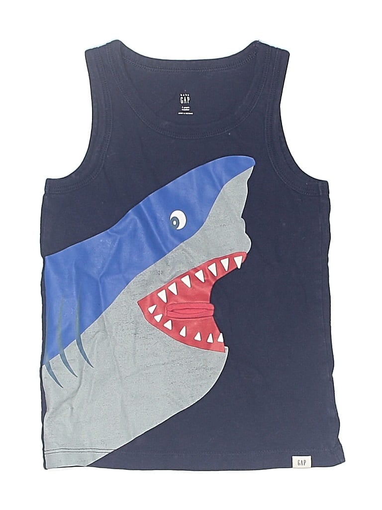 Pre-owned Baby Gap Kids' Tank Top Blue Crew Neck Tops