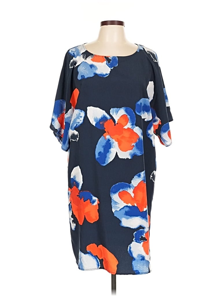 Pre-owned H By Halston Casual Dress In Blue