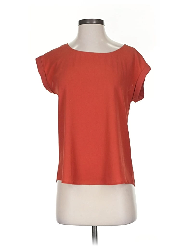Pre-owned Sweet Wanderer Short Sleeve Top Orange Boatneck Tops
