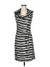 Max Studio Stripes Silver Casual Dress Size M - photo 1