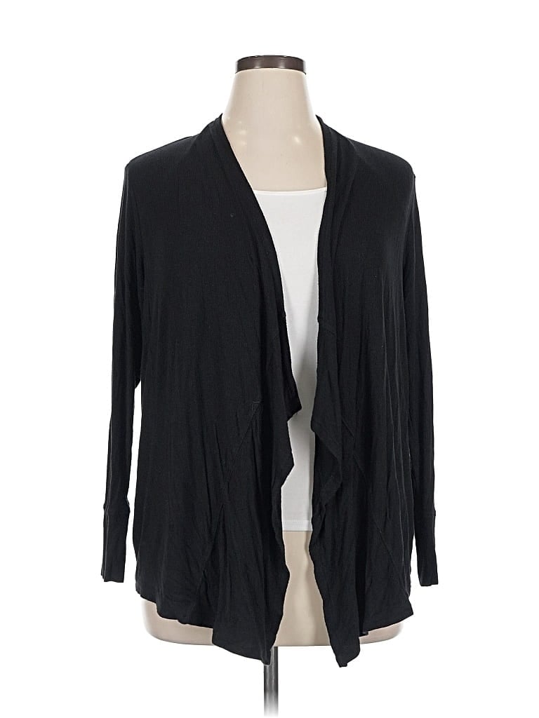 Pre-owned Inc International Concepts Cardigan Sweater In Black