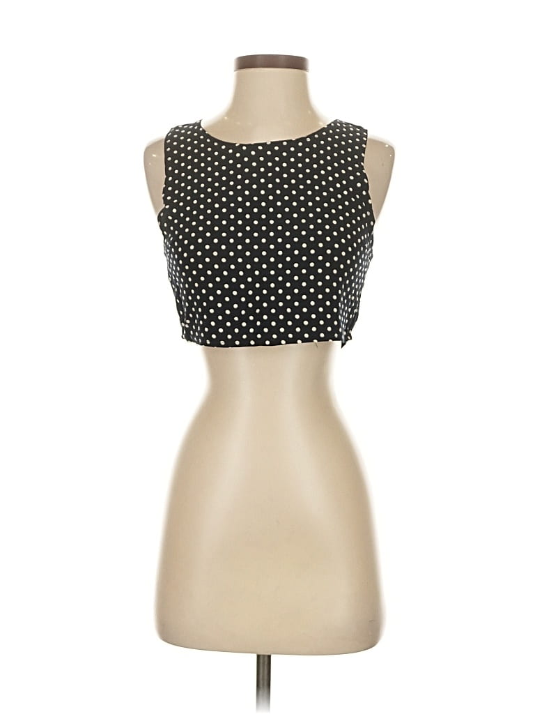 Pre-owned Pop Sleeveless Top Black Strapless Neckline Tops
