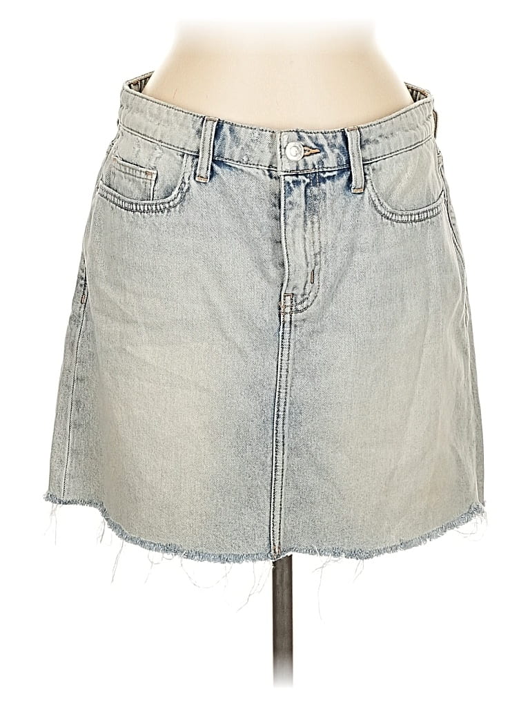 Pre-owned Current Elliott Denim Skirt In Silver