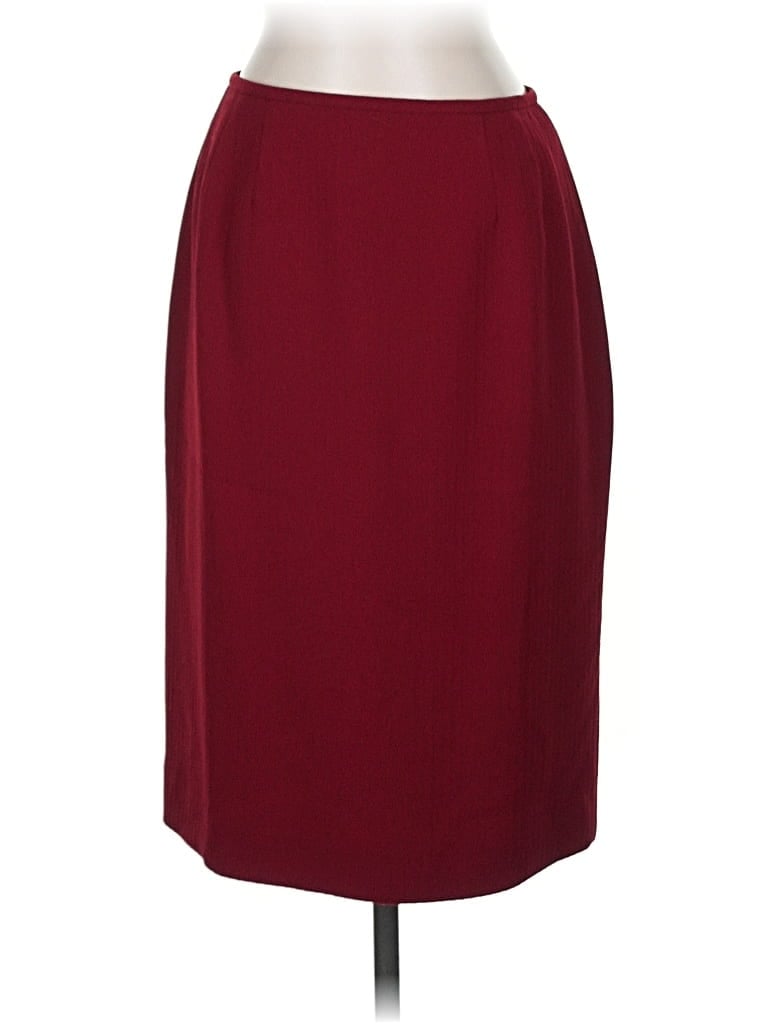 KASPER Pre-owned Formal Skirt In Burgundy