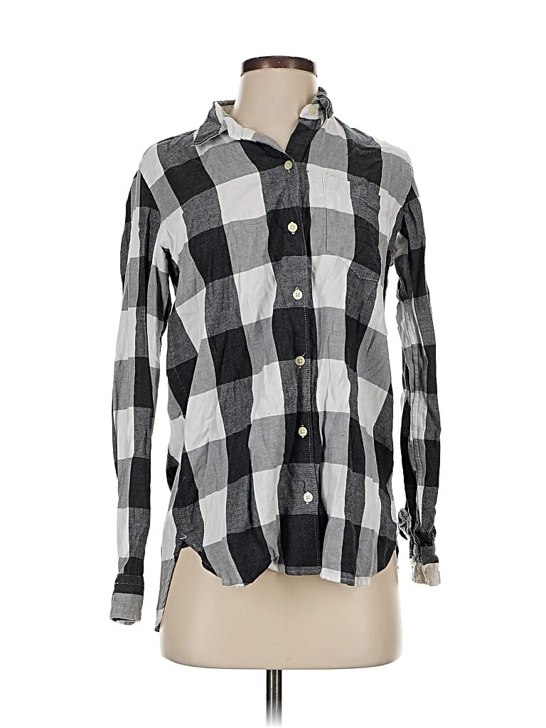 Pre-owned Gap Long Sleeve Button Down Shirt In Gray