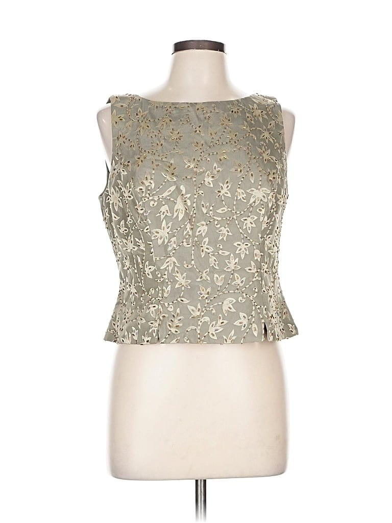 Pre-owned Js Collections Sleeveless Blouse In Silver