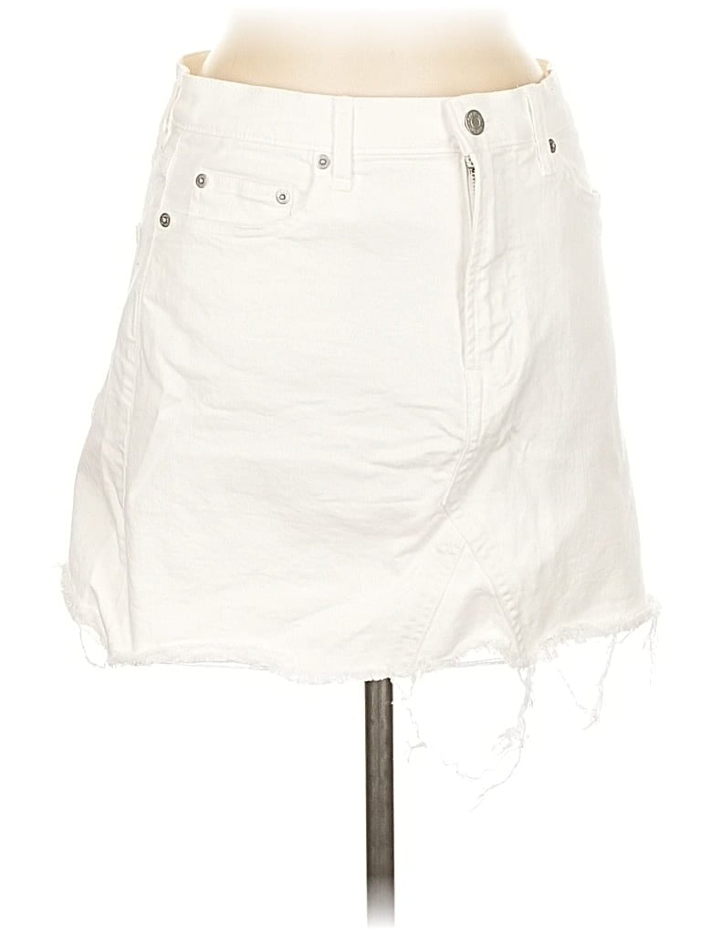 Pre-owned Gap Denim Skirt In White