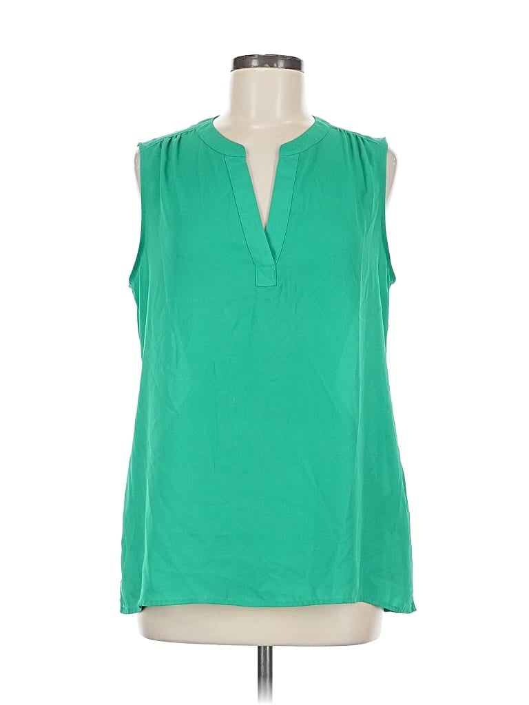 Pre-owned Chaus Sleeveless Blouse In Green