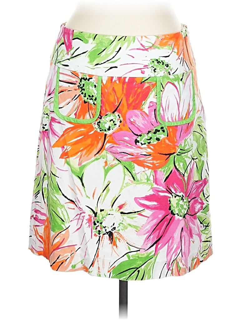 Pre-owned City Silk Casual Skirt In White