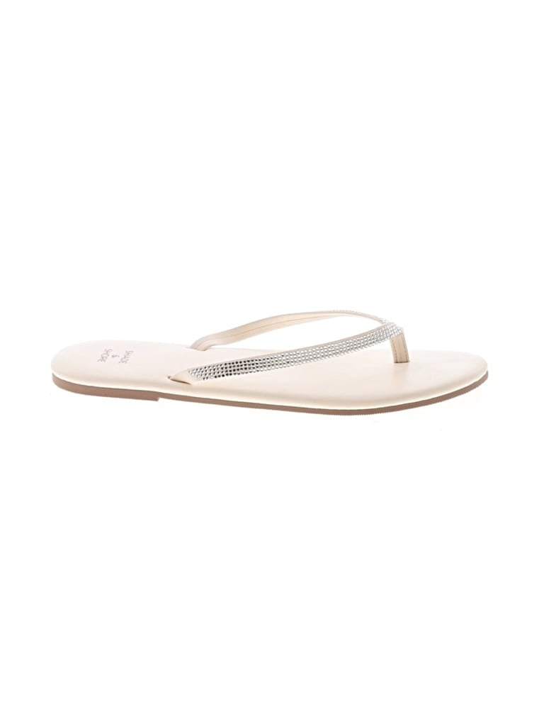 Pre-owned Shade & Shore Flip Flops In White