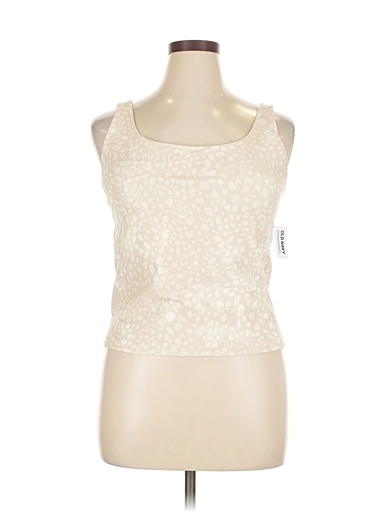 Pre-owned Active By Old Navy Tank Top Ivory Strapless Neckline Tops In White