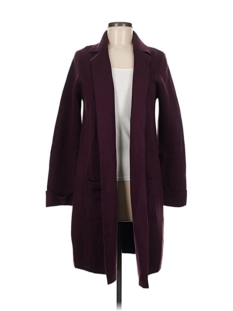 Pre-owned T Tahari Cardigan Sweater In Burgundy