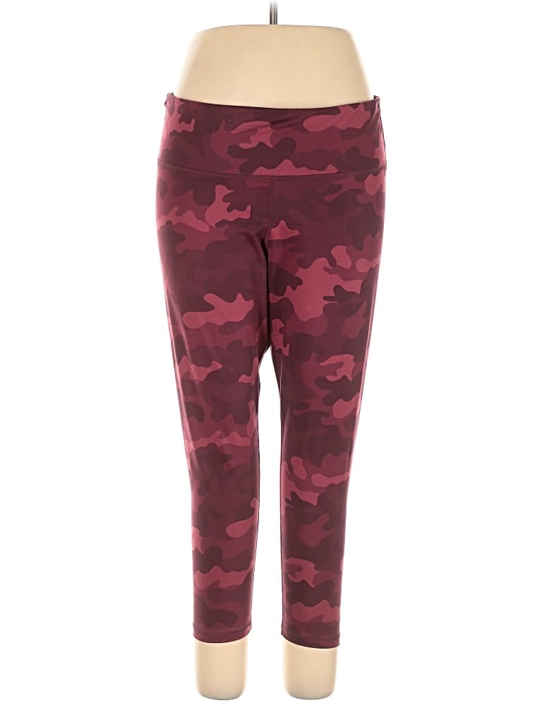 Pre-owned Gap Fit Active Pants In Burgundy