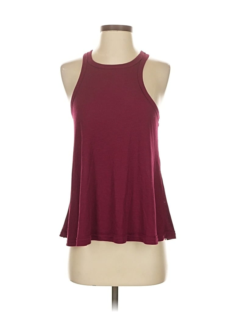 Pre-owned Intimately By Free People Tank Top Burgundy Halter Neckline Tops