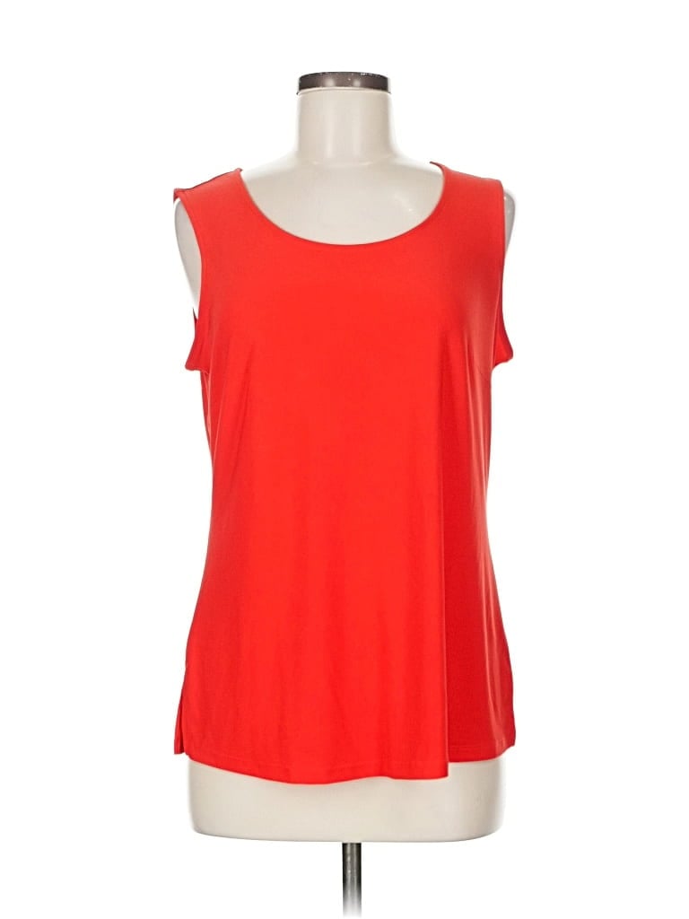 Click to view more detailed imagery on our partner's website Pre-owned Nina Leonard Sleeveless T-shirt In Red
