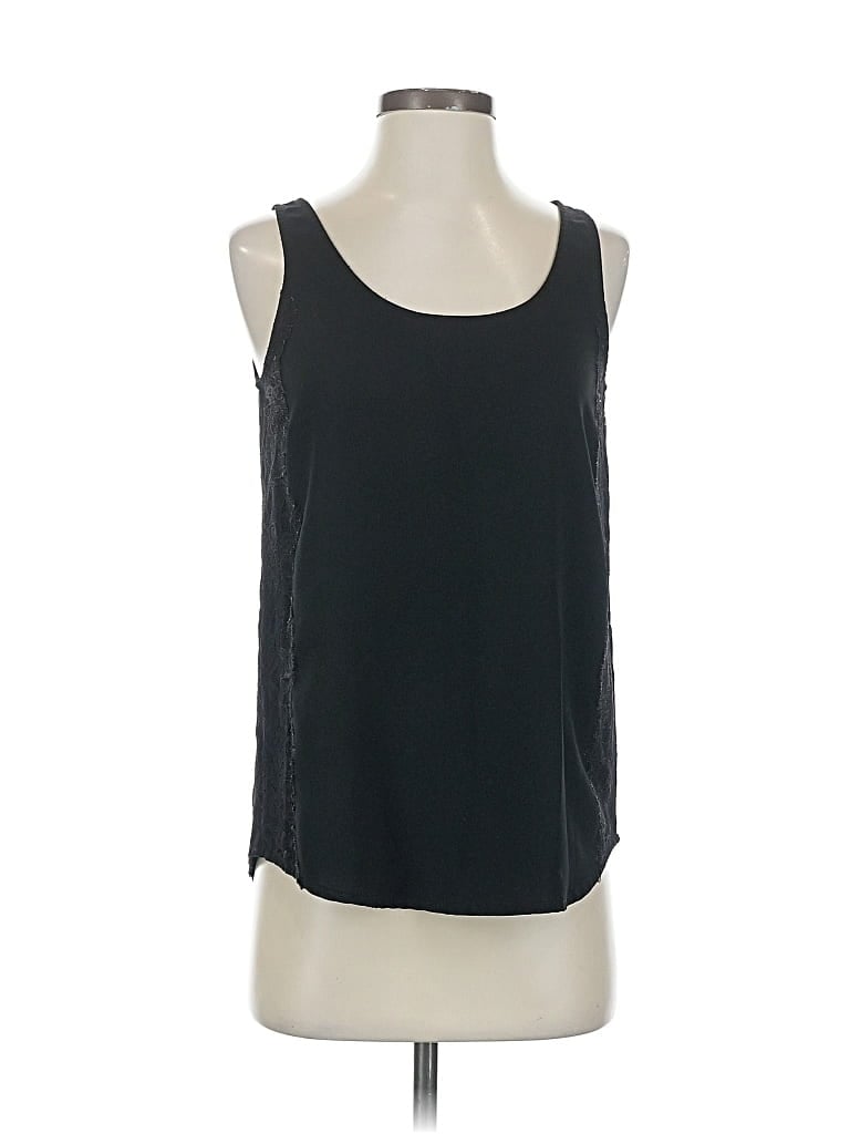 Pre-owned Ann Taylor Loft Sleeveless Top Black Scoop Neck Tops