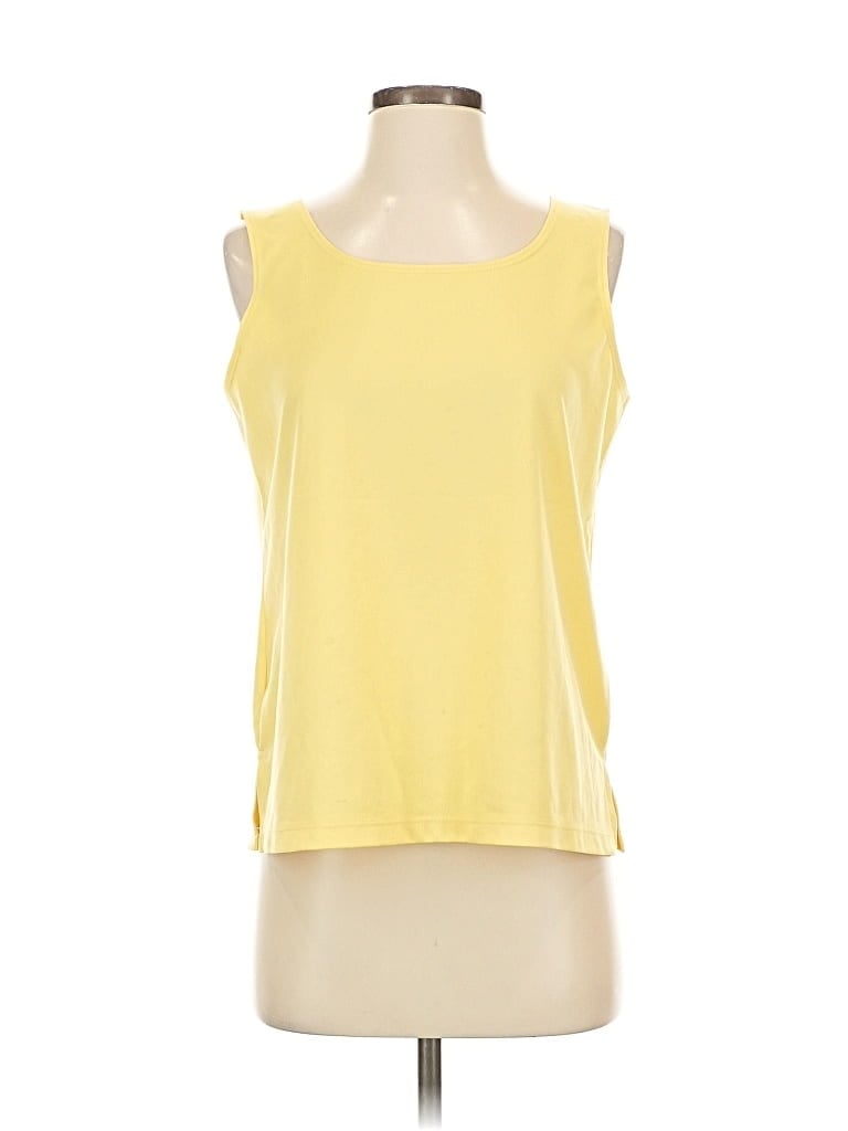 Pre-owned Susan Graver Sleeveless T-shirt In Yellow
