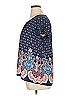 Claudia Richard 100% Polyester Blue Short Sleeve Blouse Size XL - photo 5
