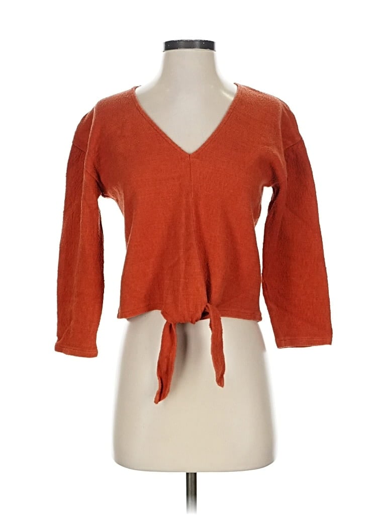 Pre-owned Madewell Cardigan Sweater In Orange