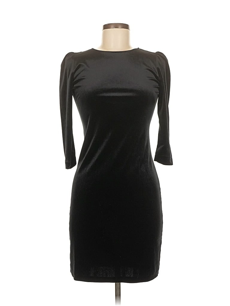 Pre-owned Zara Basic Cocktail Dress In Black
