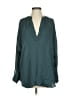 Vince. 100% Silk Teal Long Sleeve Silk Top Size XS - photo 1