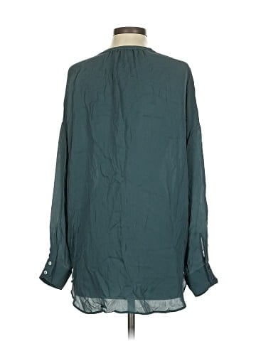 Vince. Long Sleeve Silk Top (view 2)