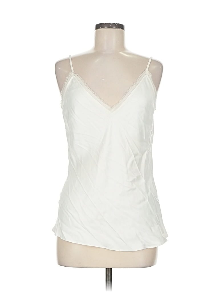 Pre-owned Frame Sleeveless Blouse In White