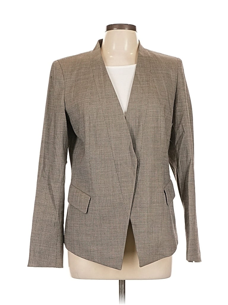 Pre-owned Lafayette 148 Wool Blazer Jacket In Brown