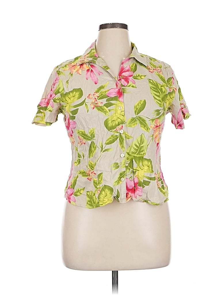 Pre-owned Erika Short Sleeve Blouse In Pink